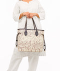 Buy Black and white snake neverfull tote bag in Pakistan