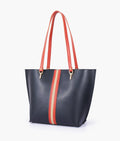 Buy Black centre-stripe tote bag in Pakistan