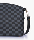 Buy Black checkered dome cross-body bag in Pakistan