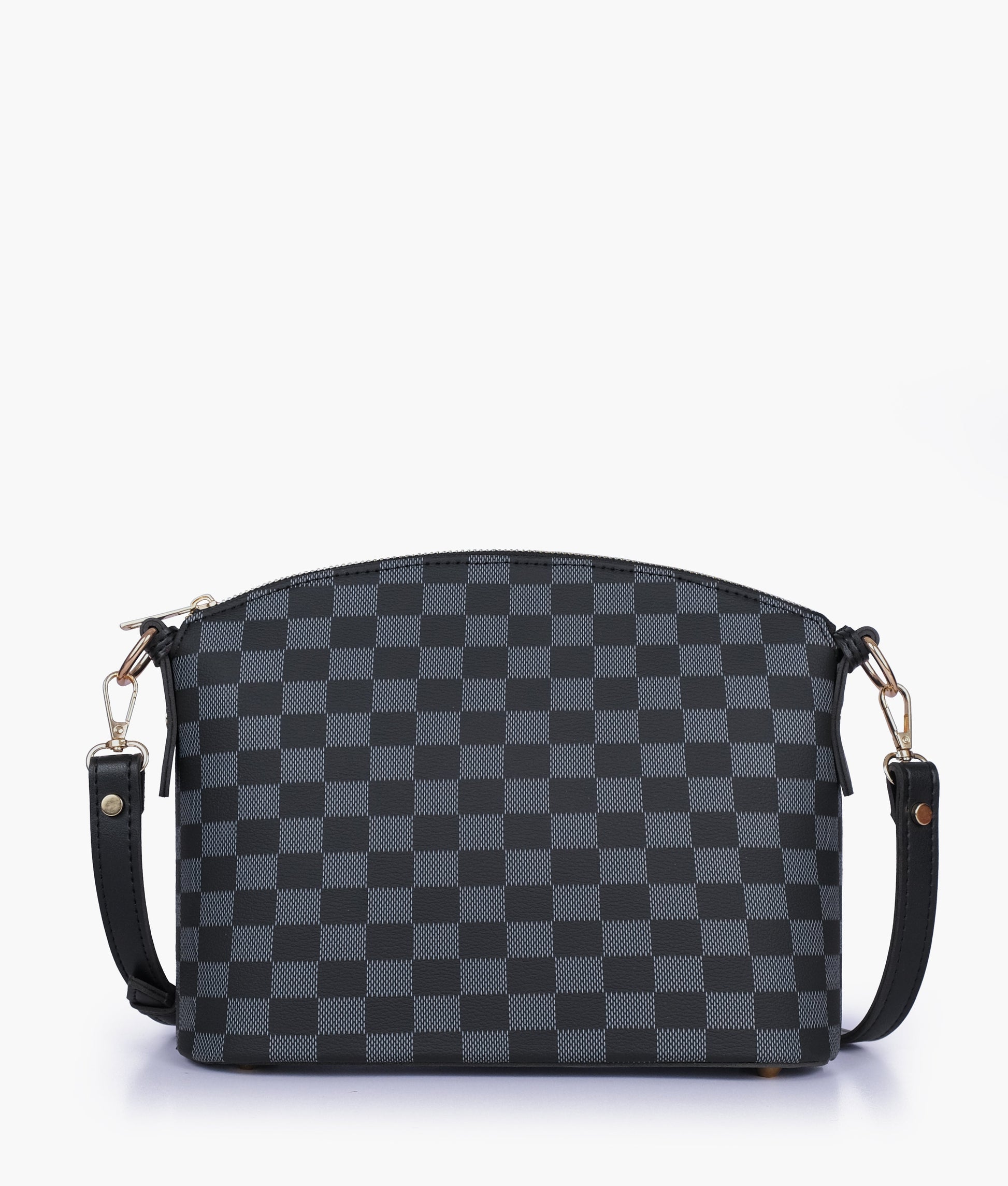 Buy Black checkered dome cross-body bag in Pakistan