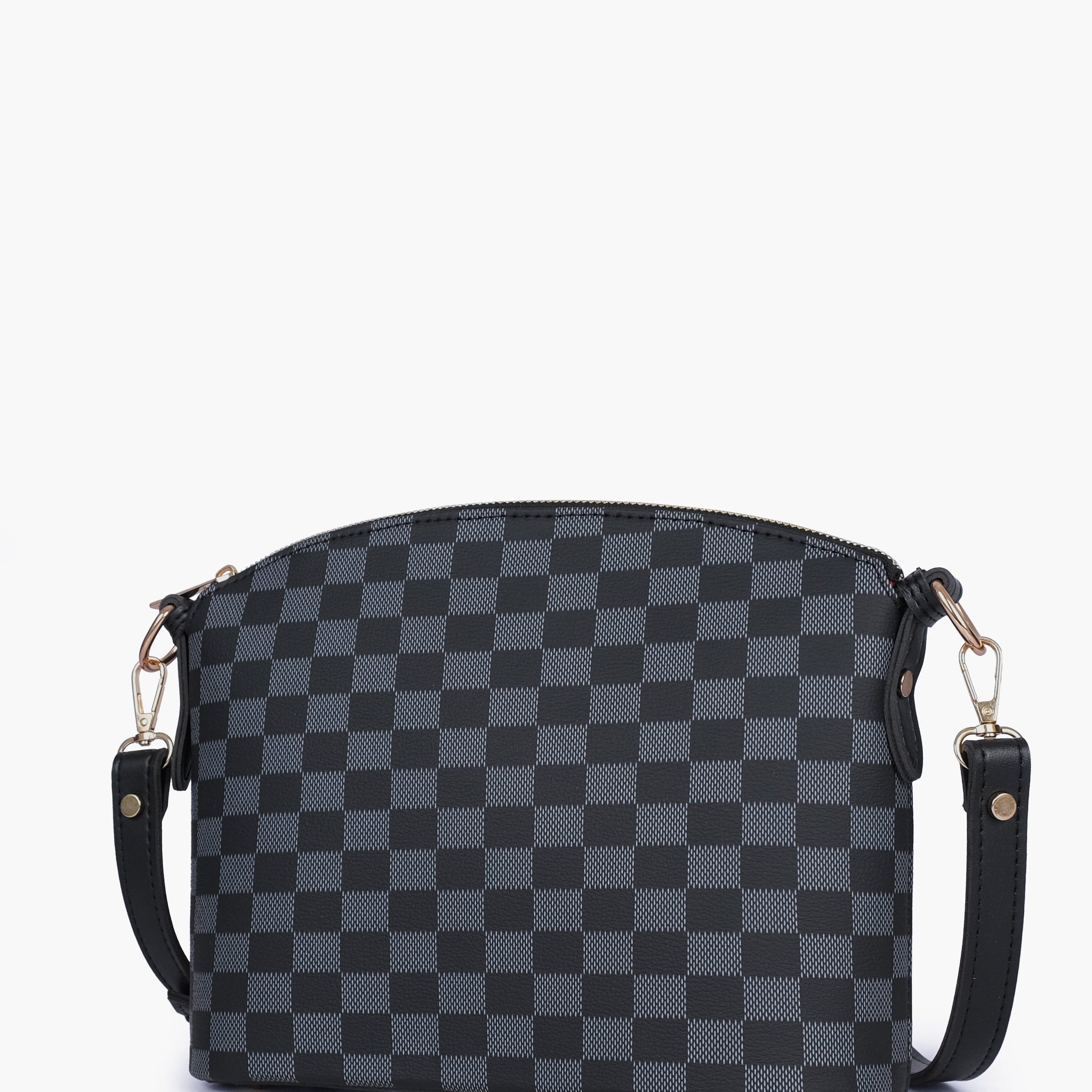 Buy Black checkered dome cross-body bag in Pakistan