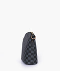 Buy Black checkered dome cross-body bag in Pakistan