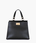 Buy Black front lock top-handle mini bag in Pakistan