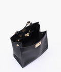 Buy Black front lock top-handle mini bag in Pakistan