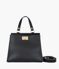 Buy Black front lock top-handle mini bag in Pakistan