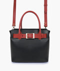 Buy Black handbag with front buckle in Pakistan