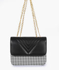 Buy Black houndstooth chain cross-body bag in Pakistan