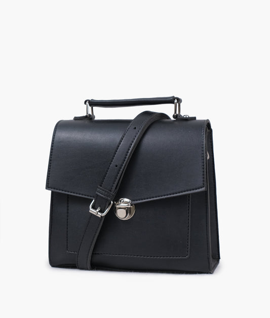 Buy Black push-lock messenger bag in Pakistan