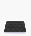 Buy Black quilted evening clutch with snap closure in Pakistan