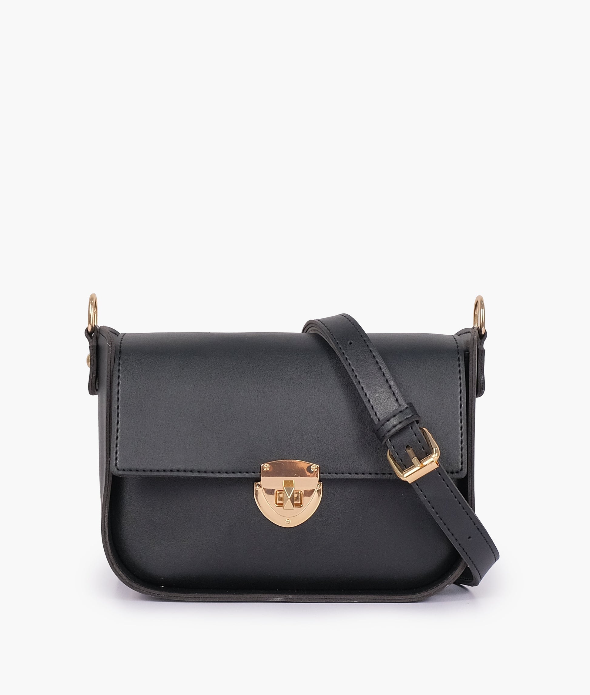 Buy Black saddle bag with twist lock in Pakistan