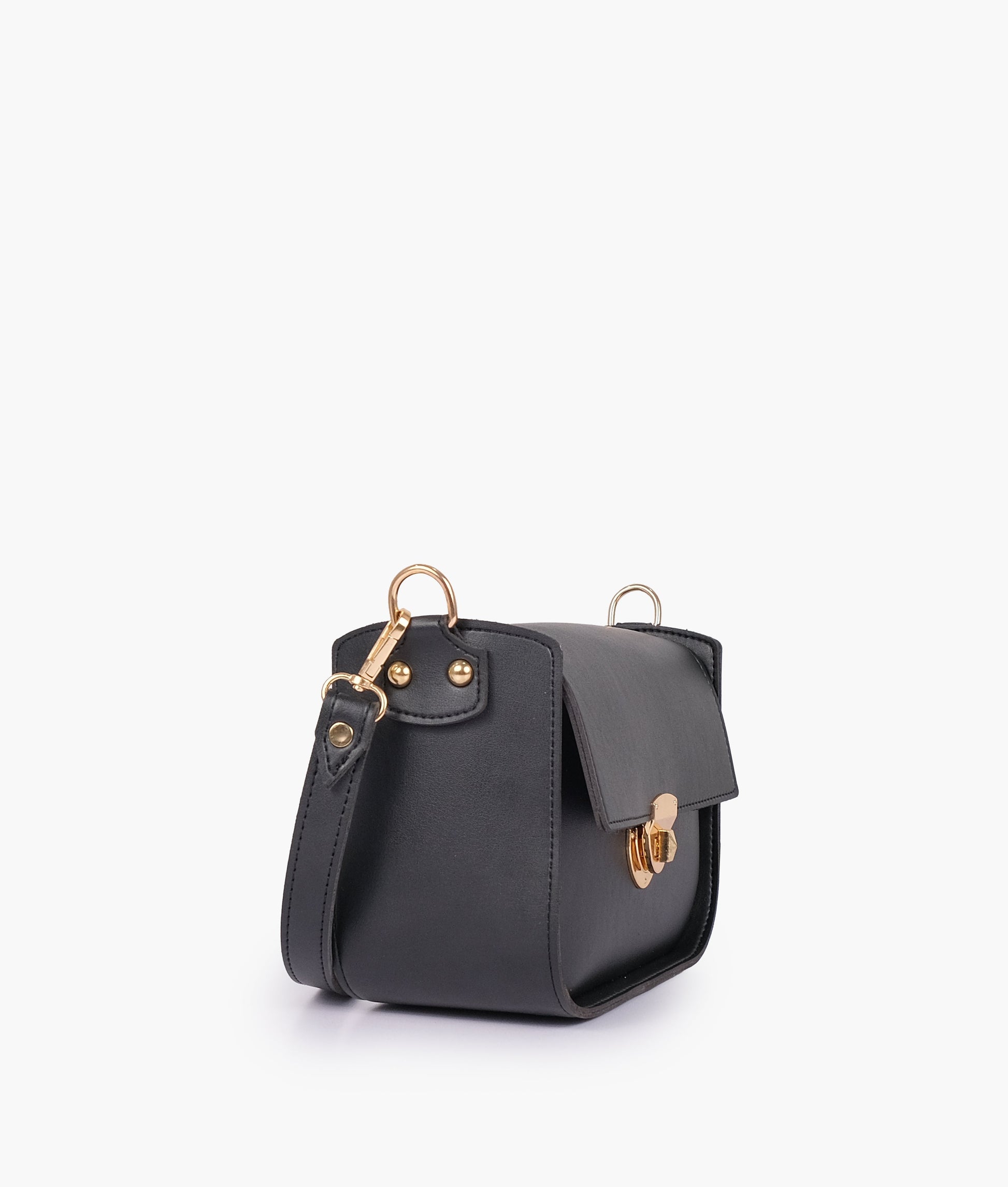 Buy Black saddle bag with twist lock in Pakistan