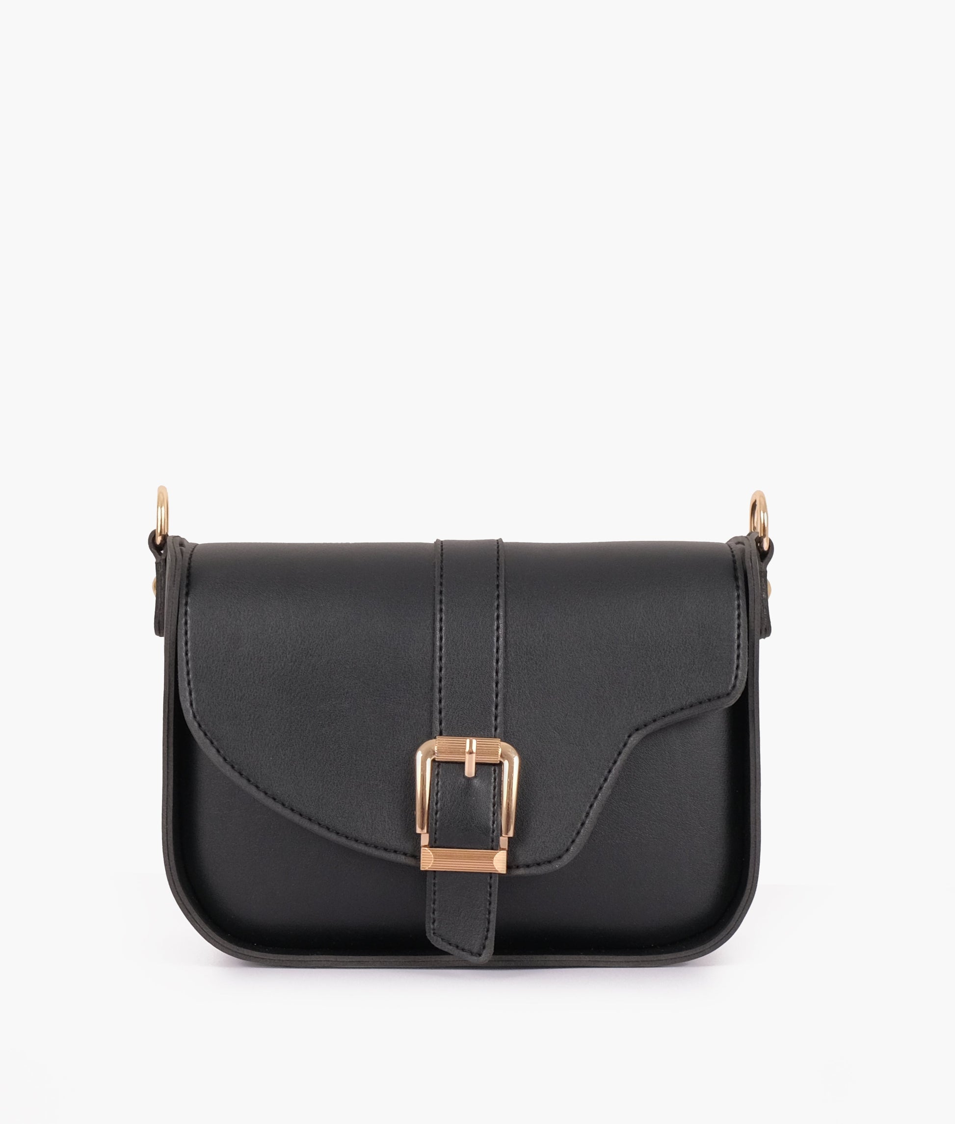 Buy Black saddle buckle bag in Pakistan