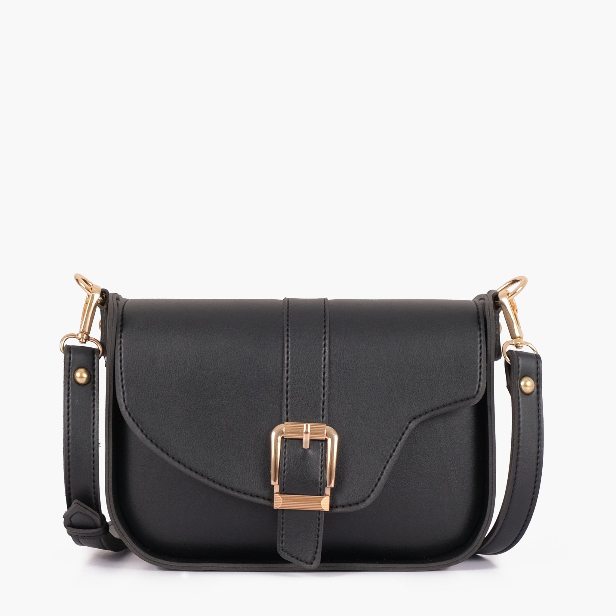 Buy Black saddle buckle bag in Pakistan