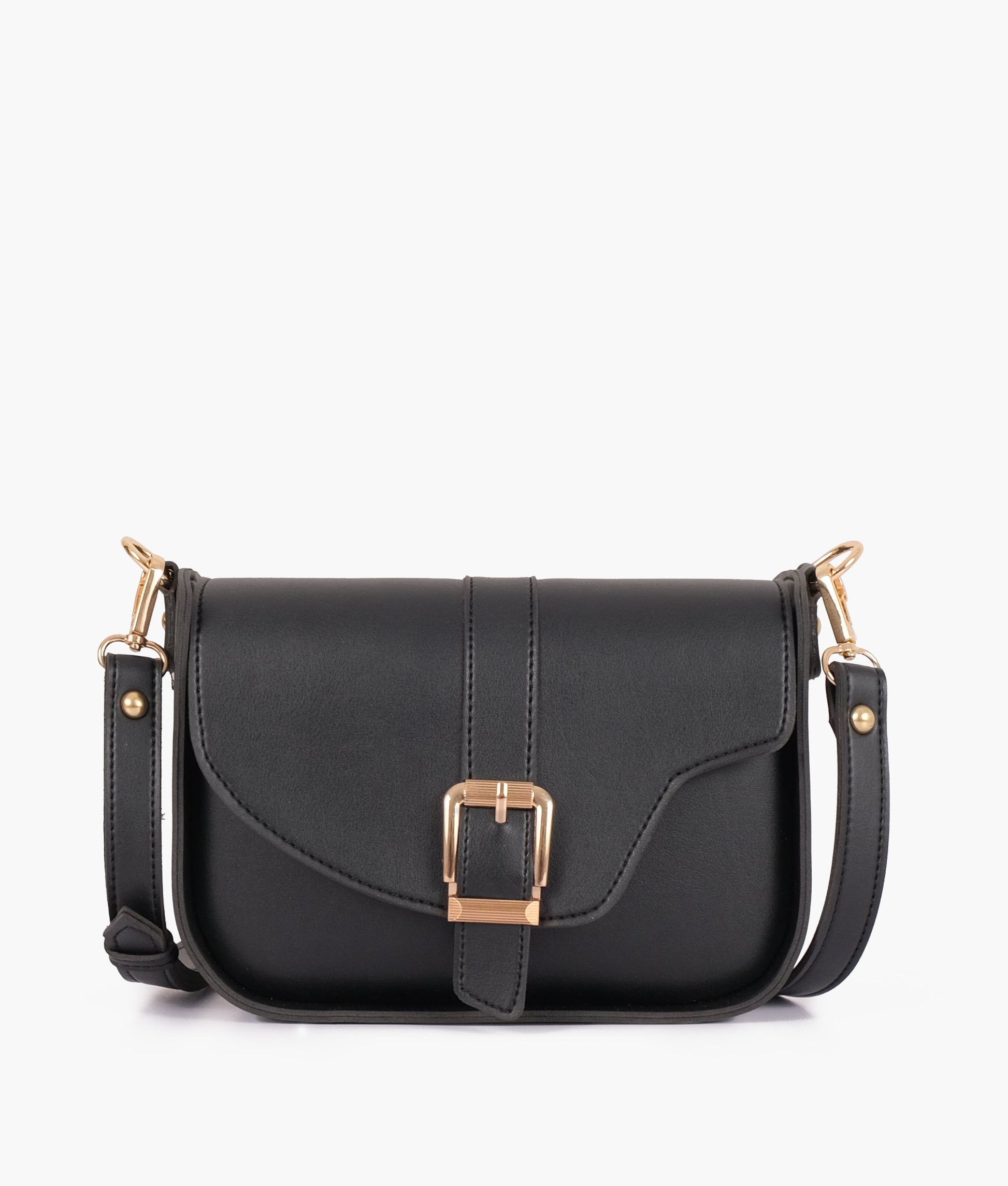 Buy Black saddle buckle bag in Pakistan