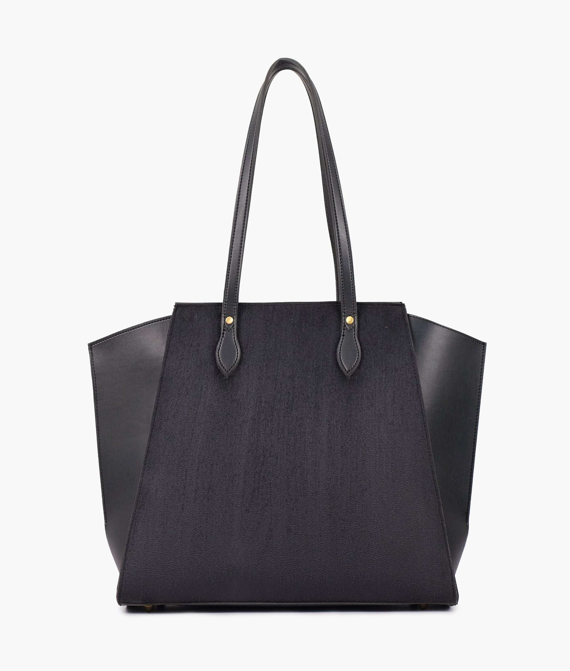 Buy Black suede classic tote bag in Pakistan