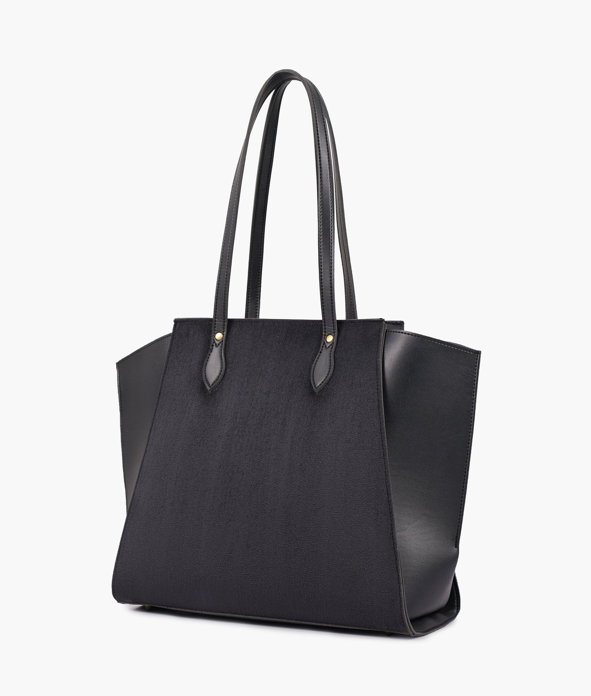 Buy Black suede classic tote bag in Pakistan