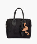 Buy Black suede mini bowling bag in Pakistan