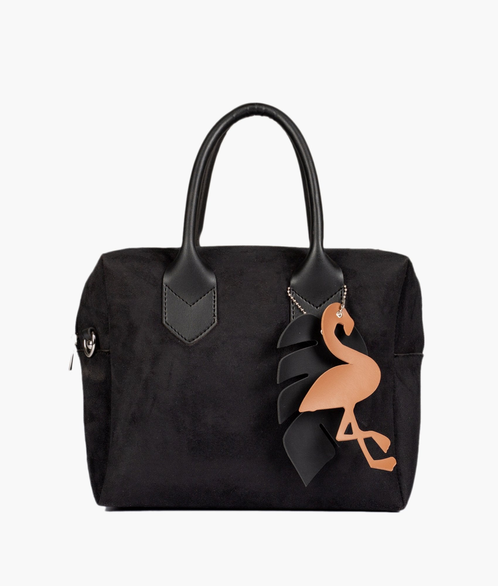 Buy Black suede mini bowling bag in Pakistan