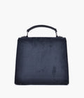 Buy Black suede push-lock messenger bag in Pakistan