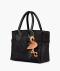 Buy Black suede mini bowling bag in Pakistan