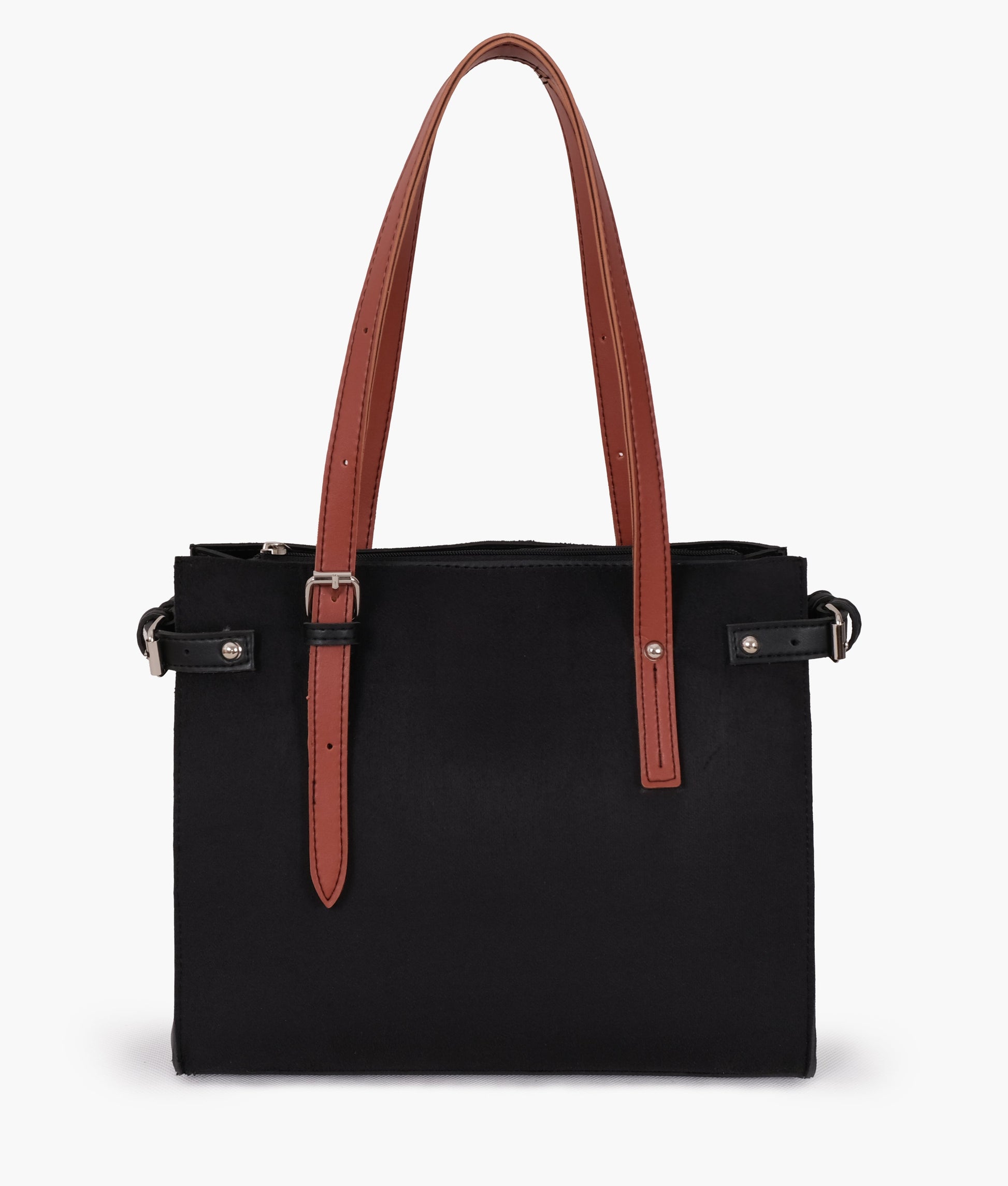 Buy Black suede satchel tote bag in Pakistan