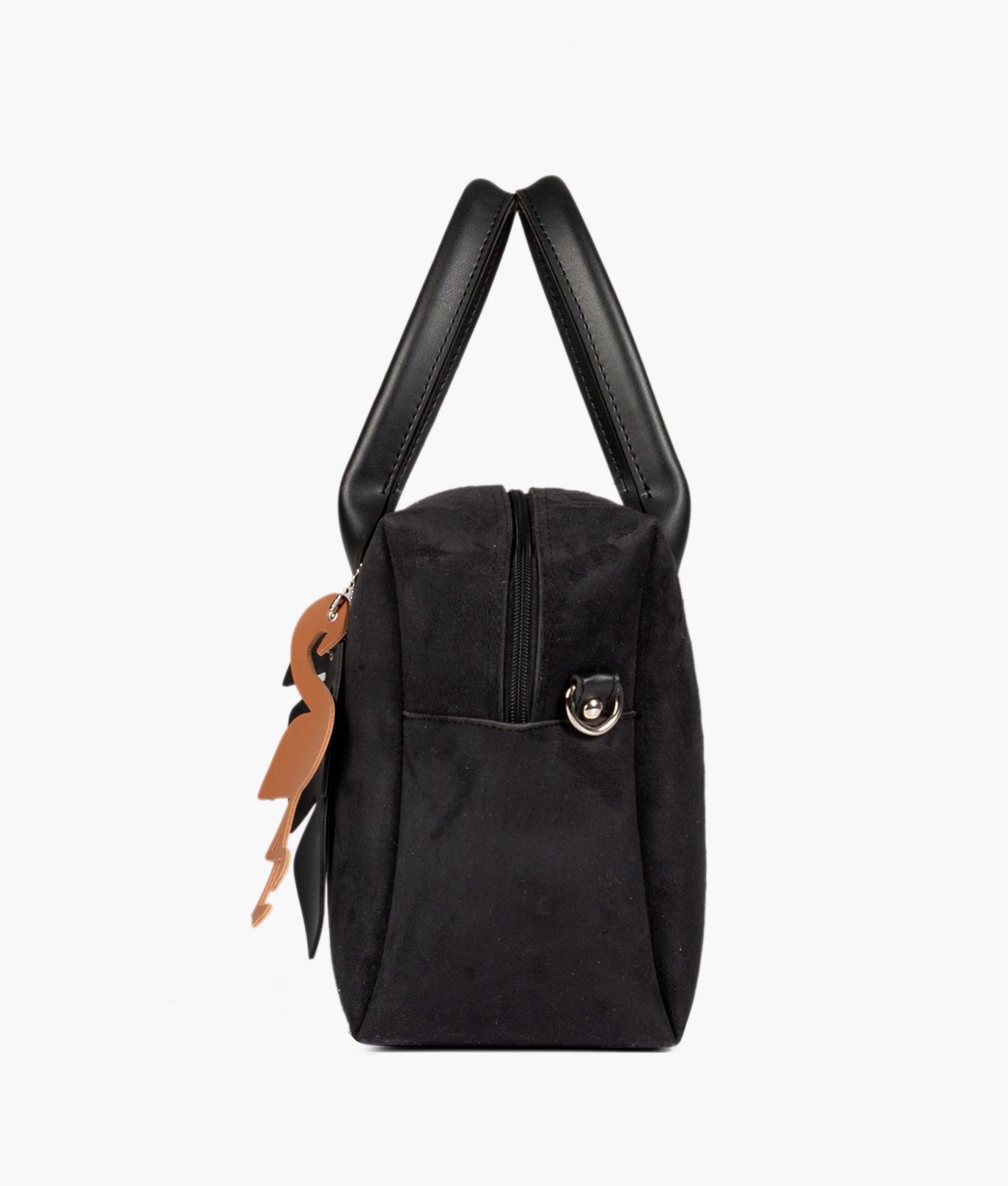 Buy Black suede mini bowling bag in Pakistan