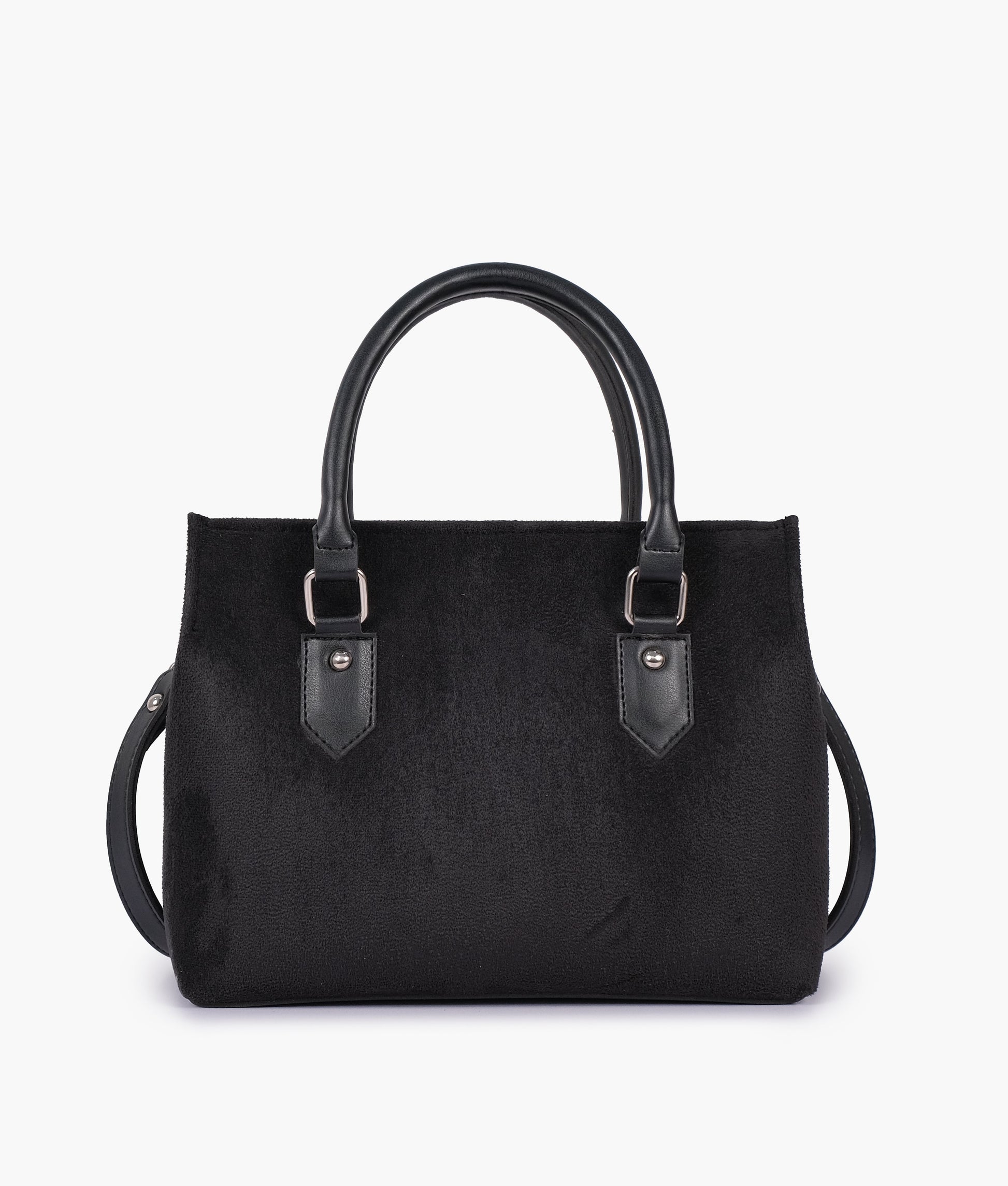 Buy Black suede small satchel bag in Pakistan