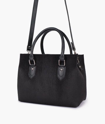 Buy Black suede small satchel bag in Pakistan