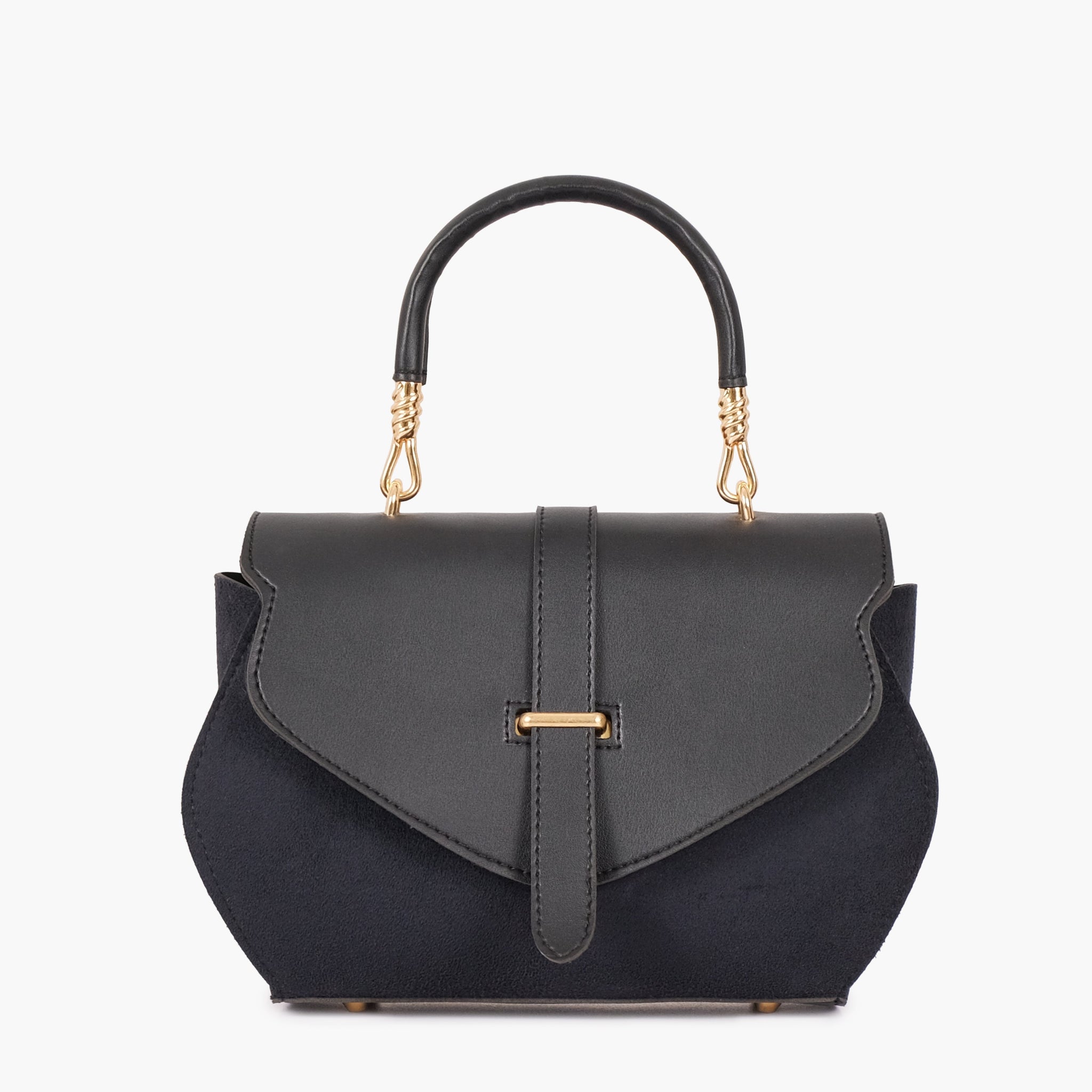 Buy Black top-handle hexagon bag in Pakistan