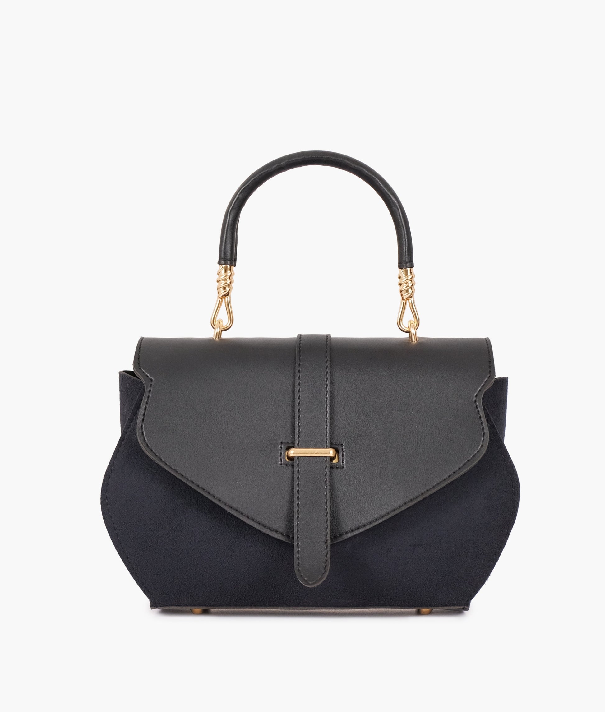 Buy Black top-handle hexagon bag in Pakistan