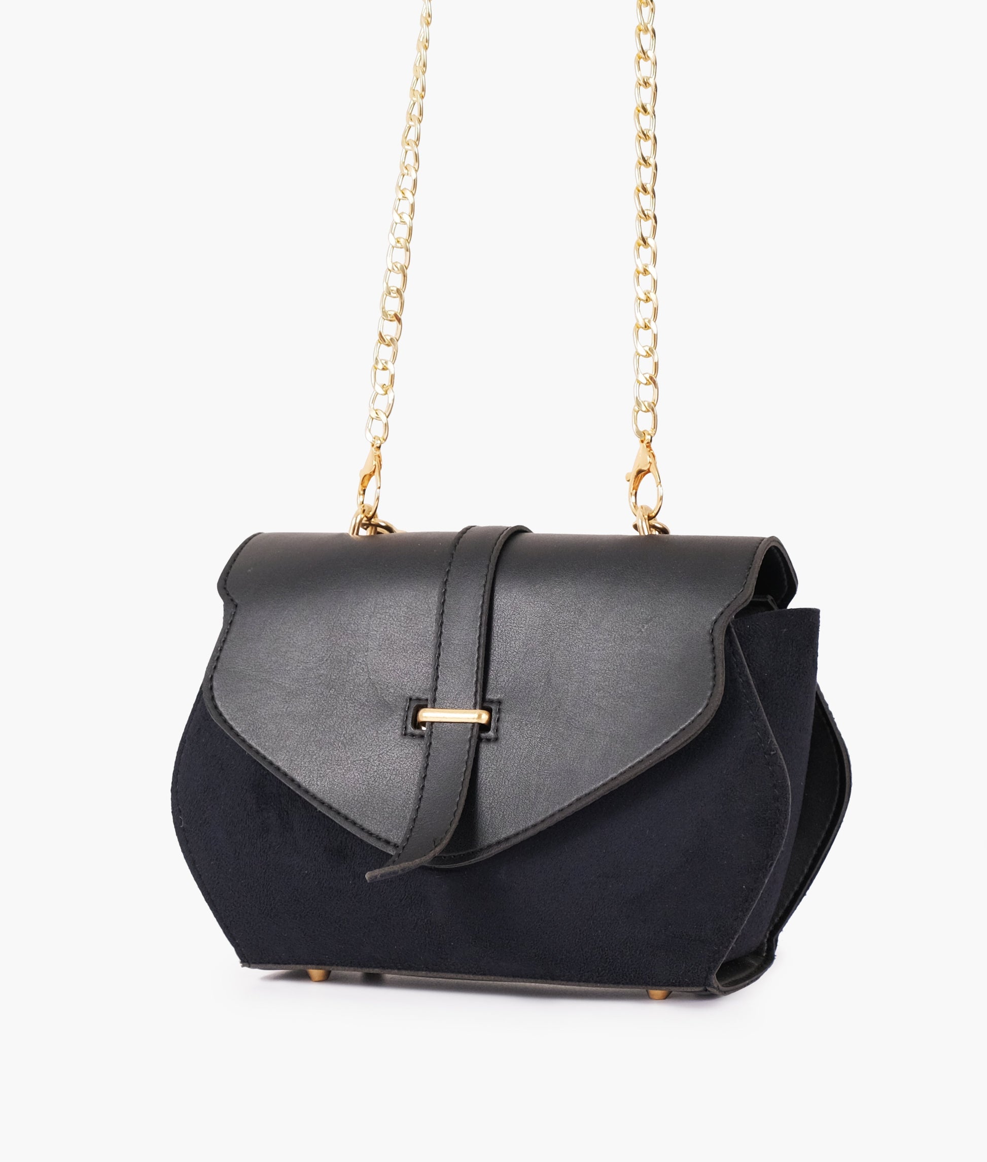 Buy Black top-handle hexagon bag in Pakistan