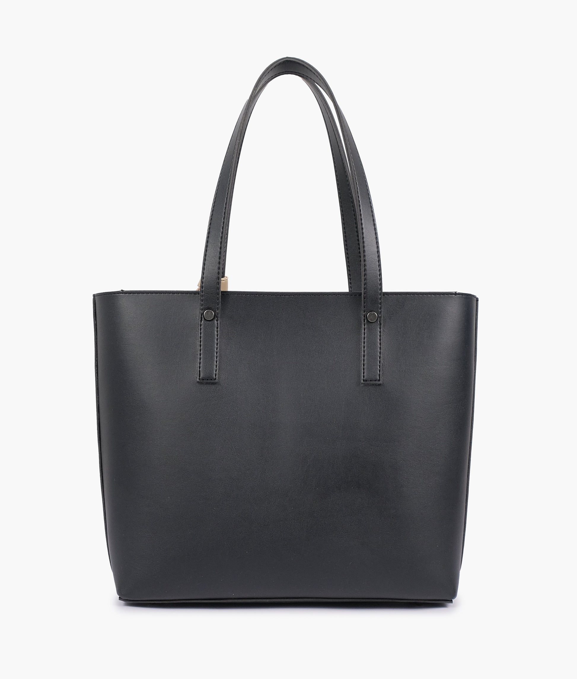 Buy Black tote bag with detachable pouch in Pakistan