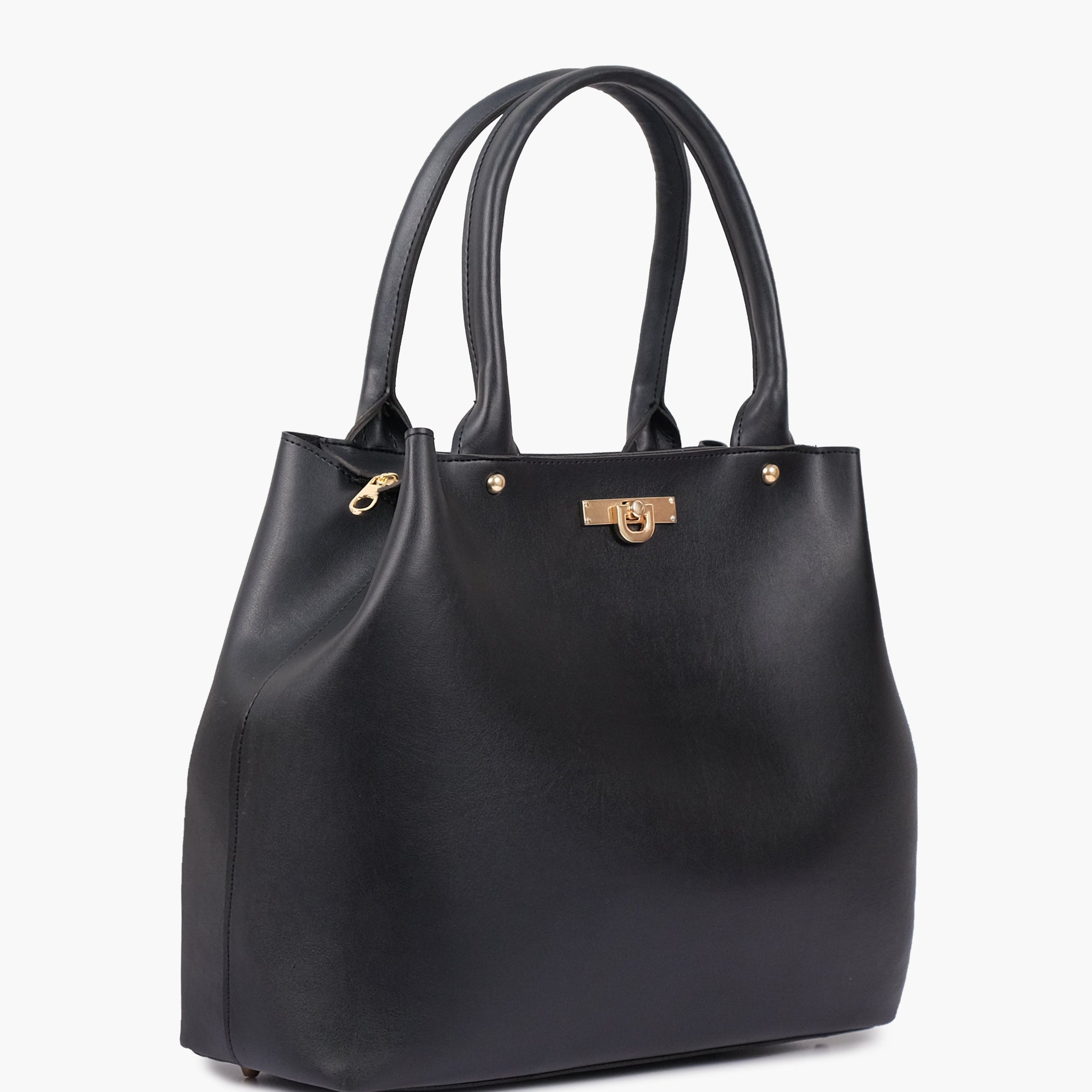 Buy Black zipper tote bag in Pakistan