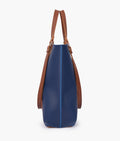 Buy Blue and brown double-handle tote bag in Pakistan