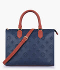 Buy Blue and rust on-the-go handbag in Pakistan