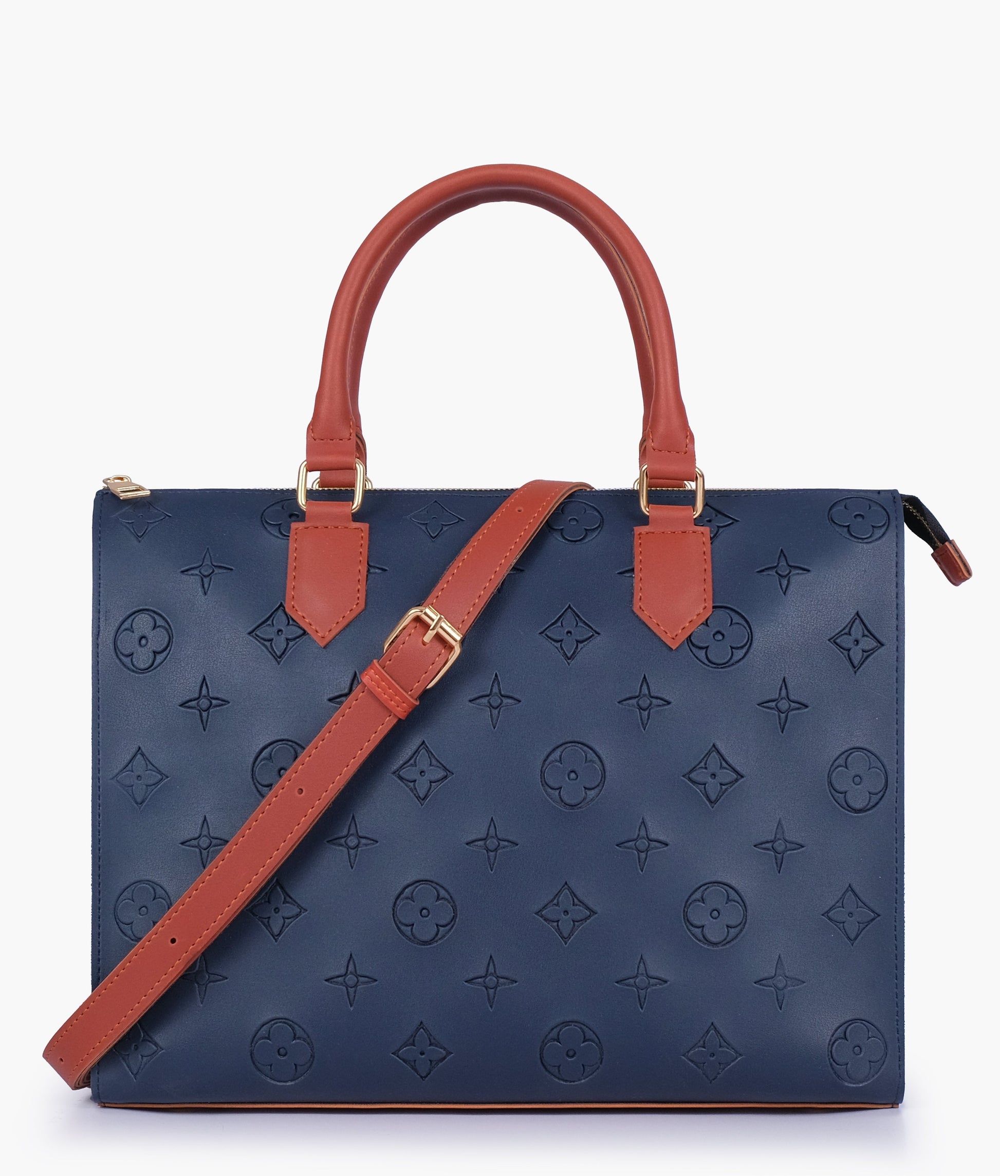 Buy Blue and rust on-the-go handbag in Pakistan