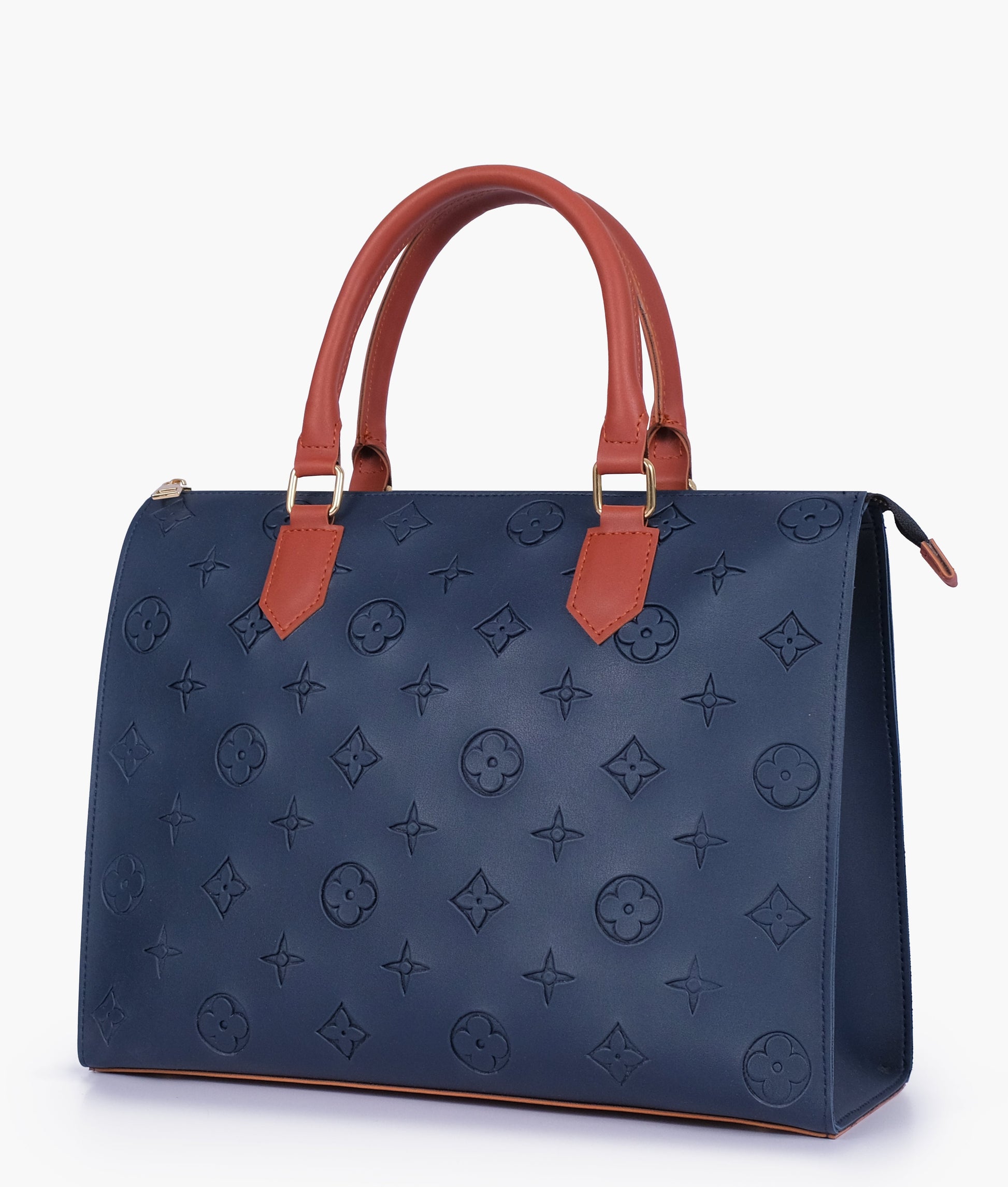 Buy Blue and rust on-the-go handbag in Pakistan