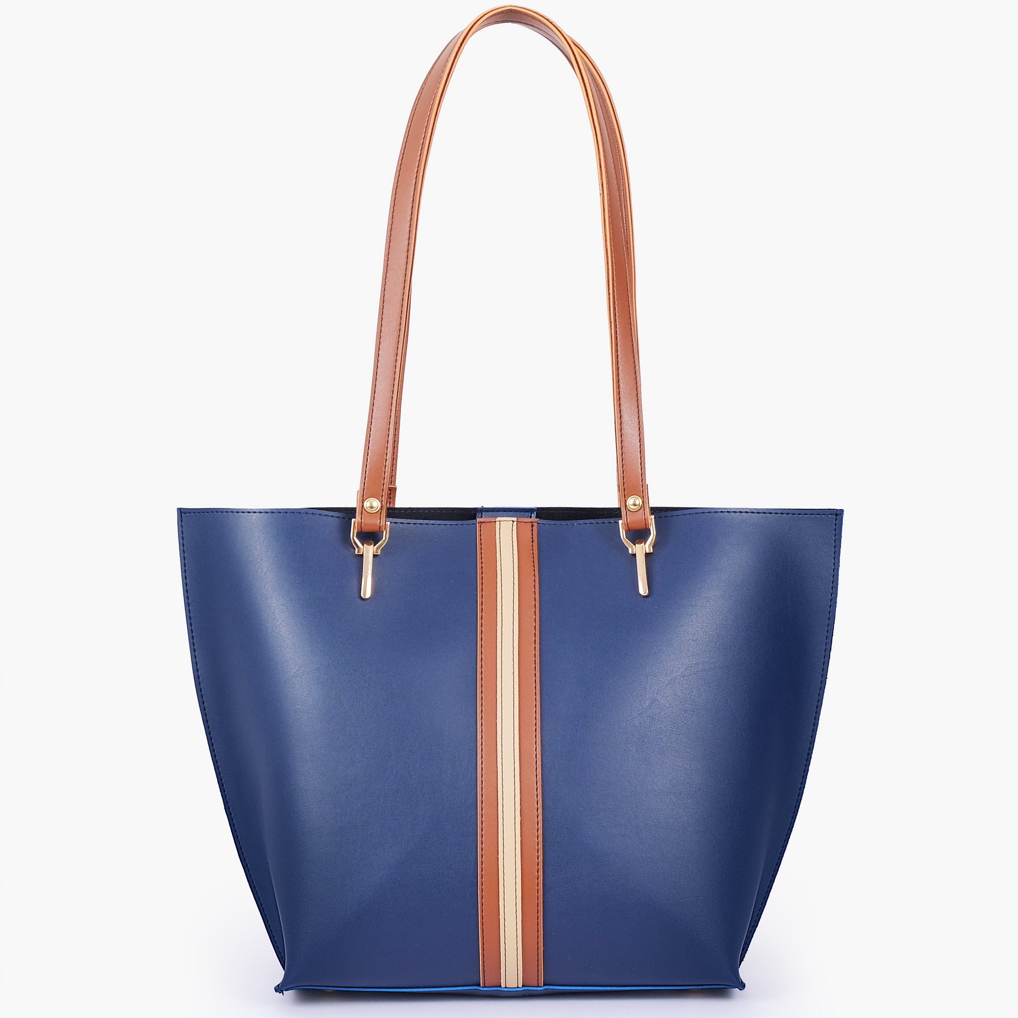 Buy Blue centre-stripe tote bag in Pakistan