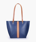 Buy Blue centre-stripe tote bag in Pakistan