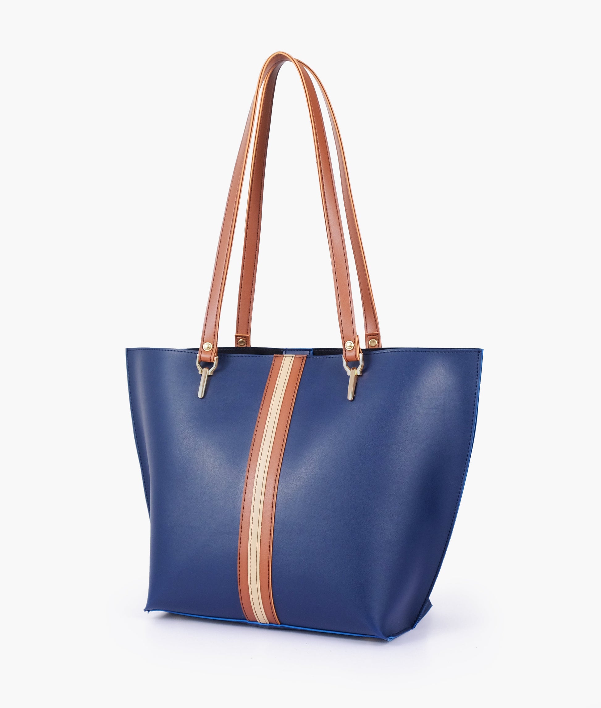 Buy Blue centre-stripe tote bag in Pakistan