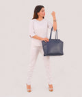 Buy Blue classic tote bag in Pakistan