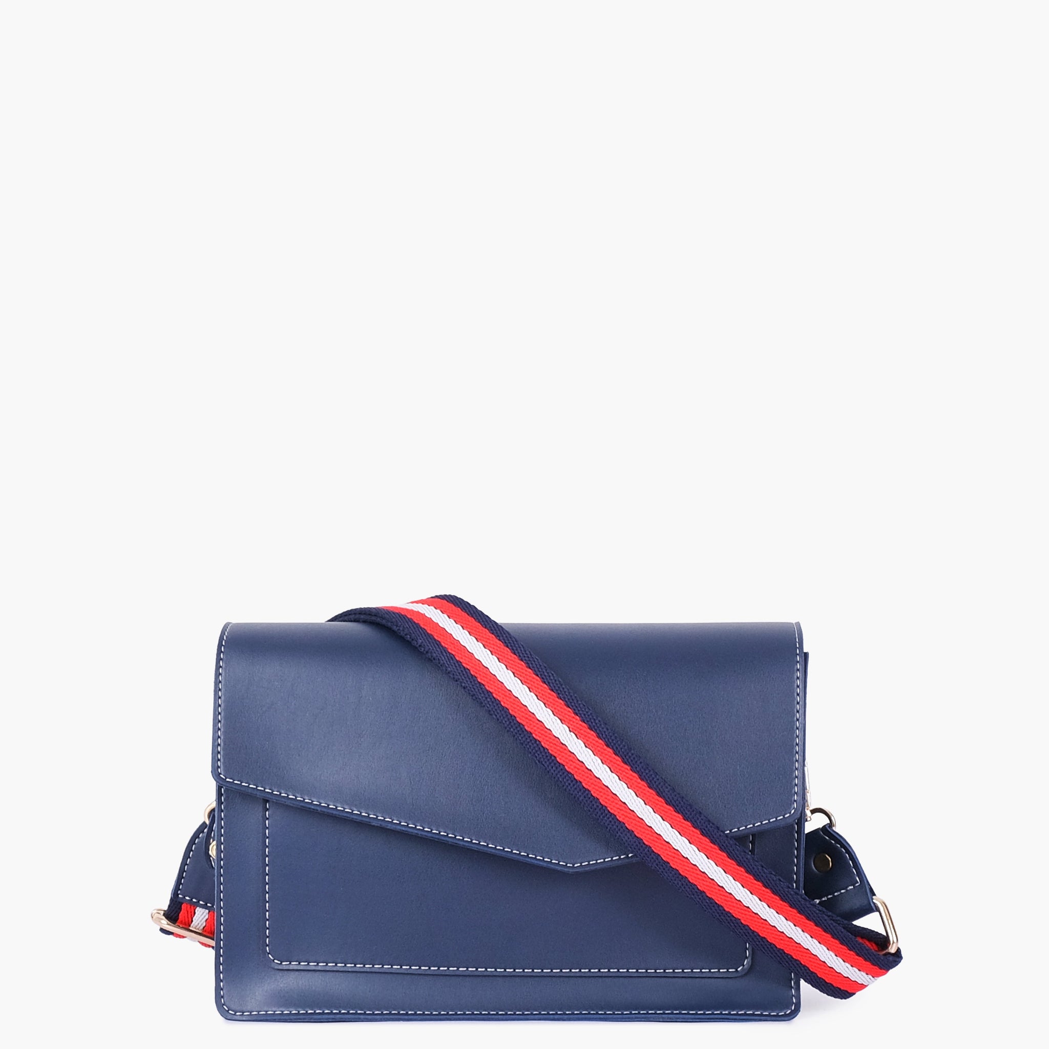 Buy Blue half flap cross-body bag in Pakistan