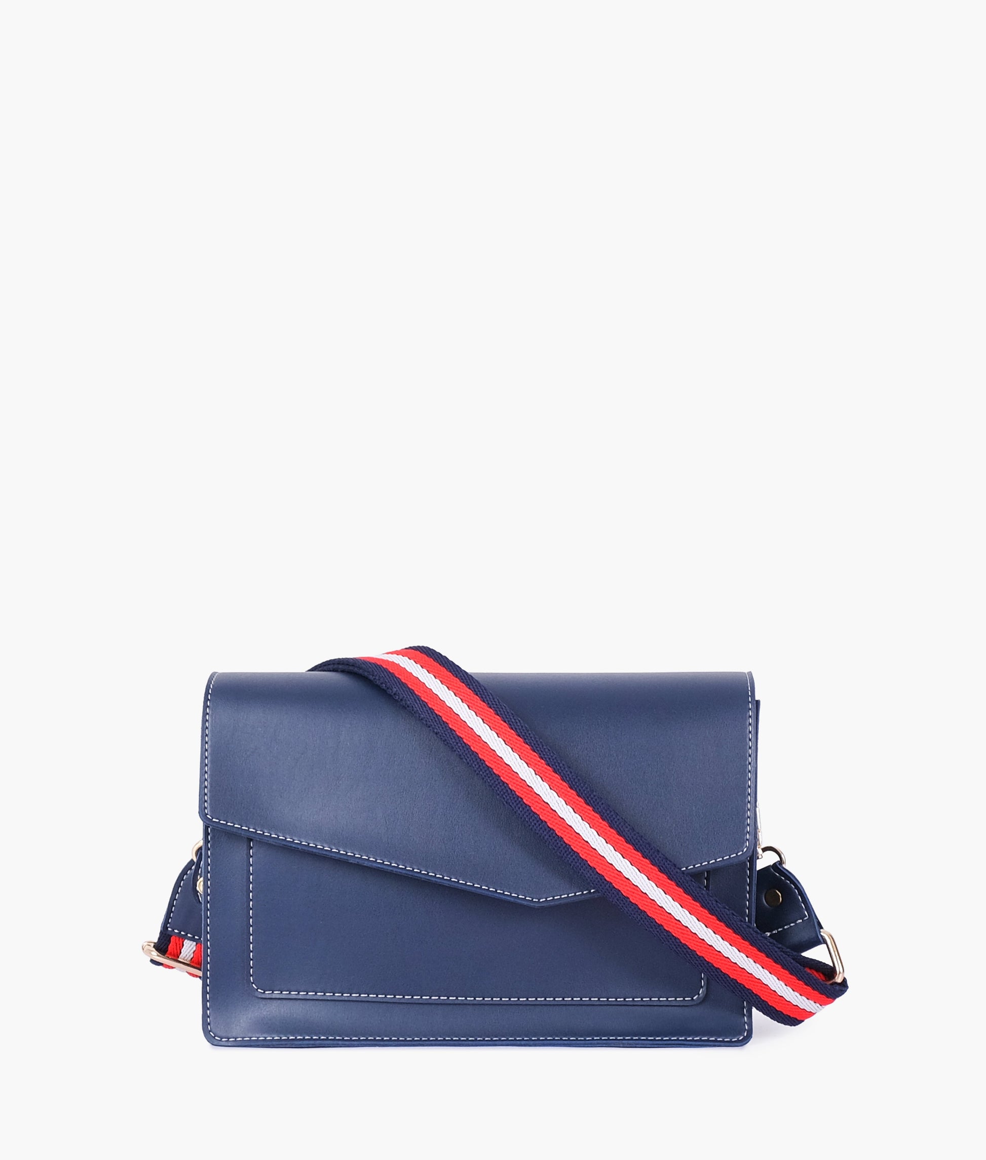 Buy Blue half flap cross-body bag in Pakistan