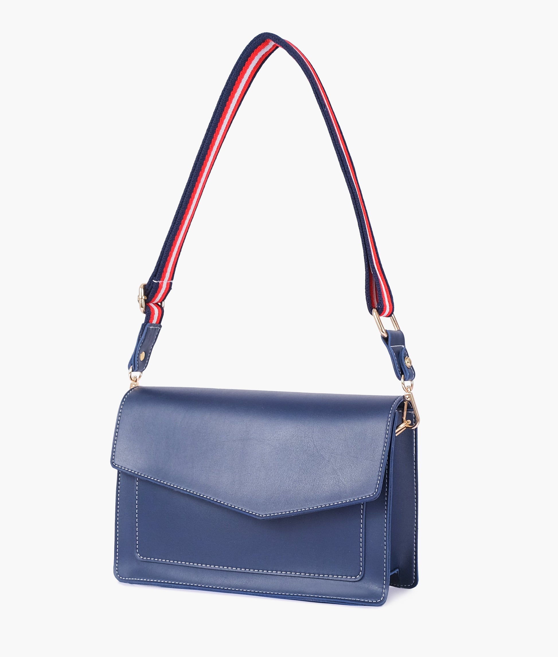 Buy Blue half flap cross-body bag in Pakistan