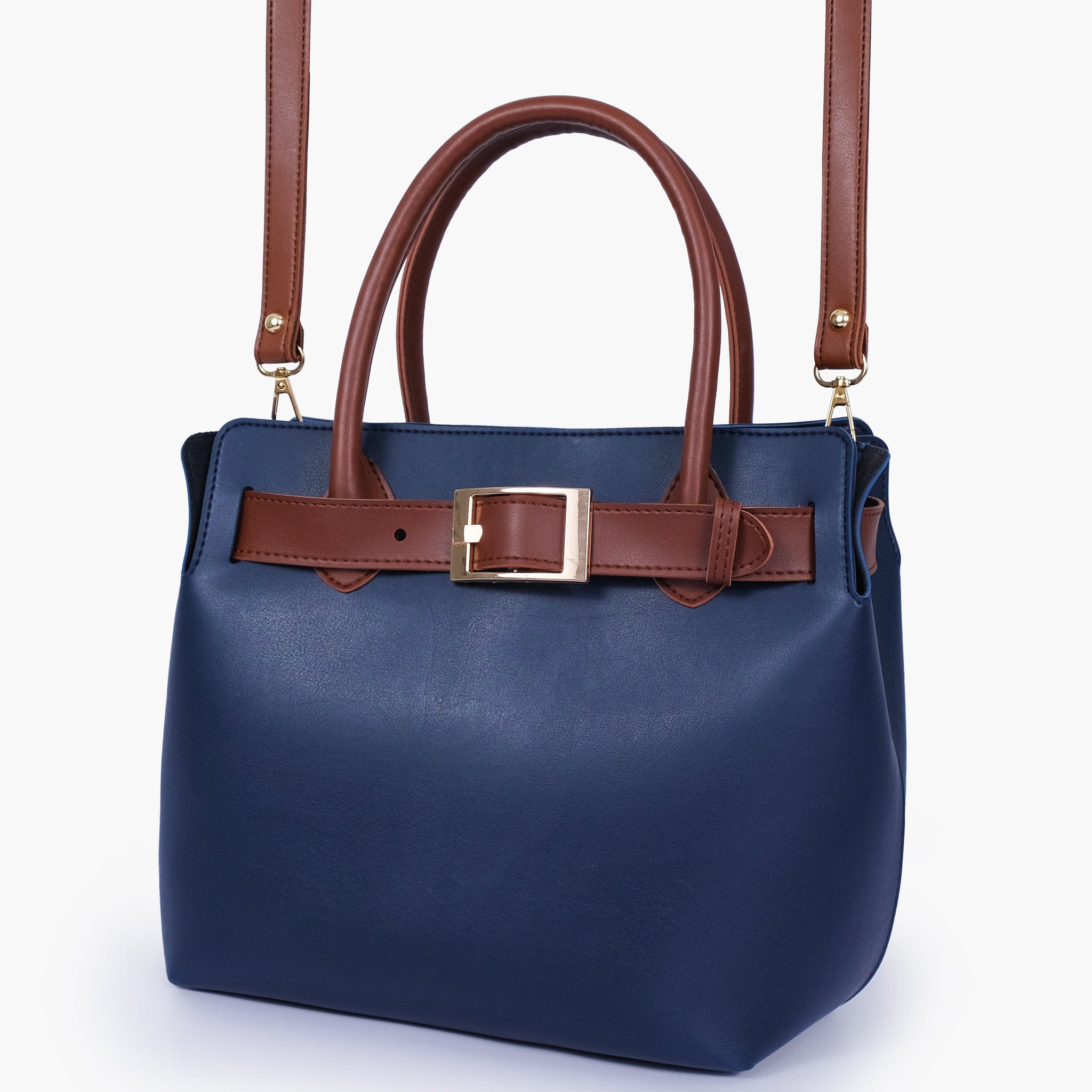 Buy Blue handbag with front buckle in Pakistan