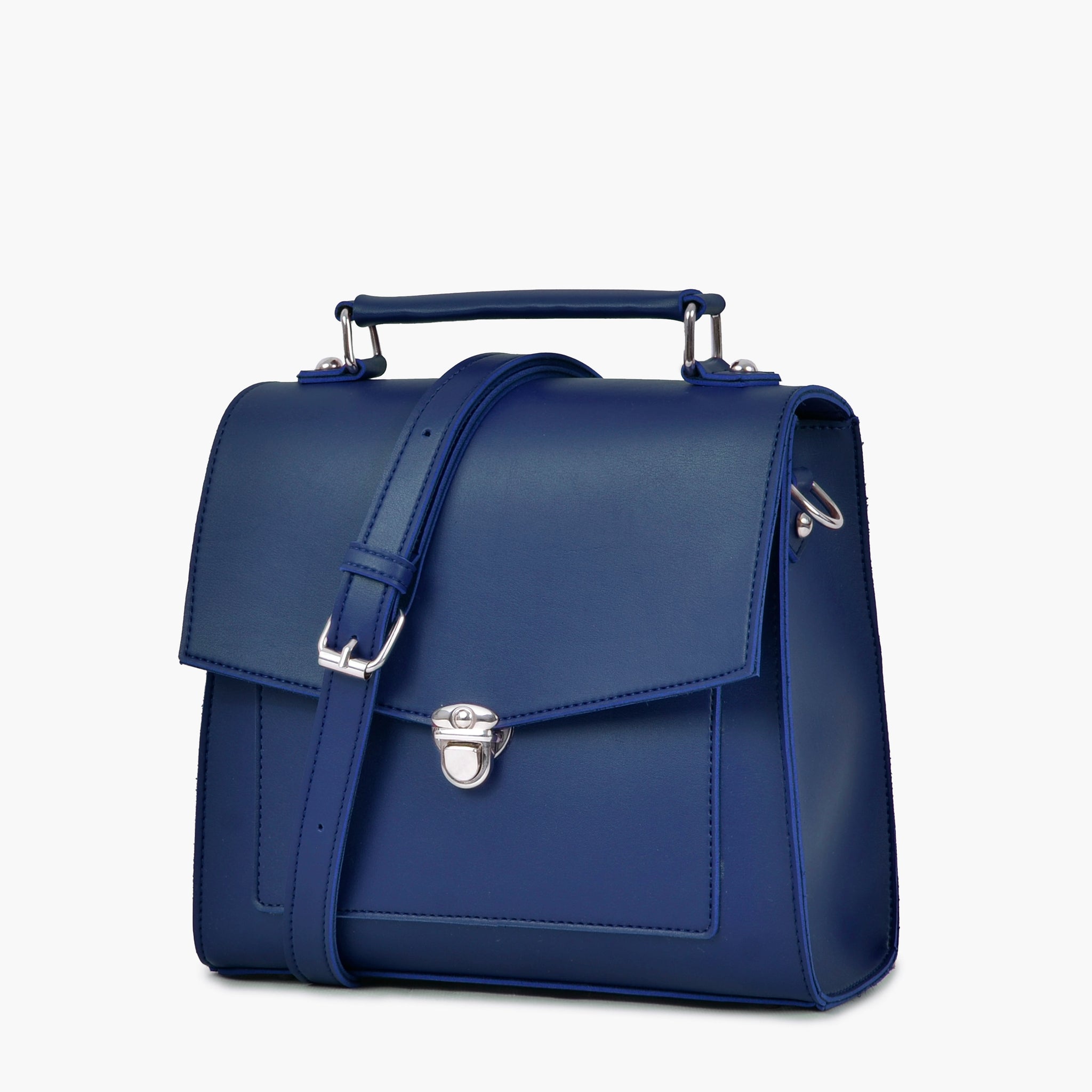 Buy Blue push-lock messenger bag in Pakistan