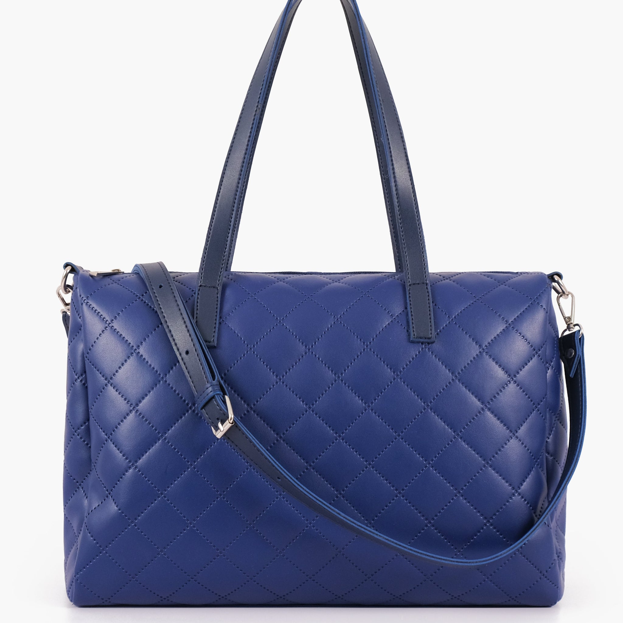 Buy Blue quilted carryall tote bag in Pakistan