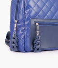 Buy Blue quilted mini backpack in Pakistan