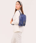 Buy Blue quilted mini backpack in Pakistan