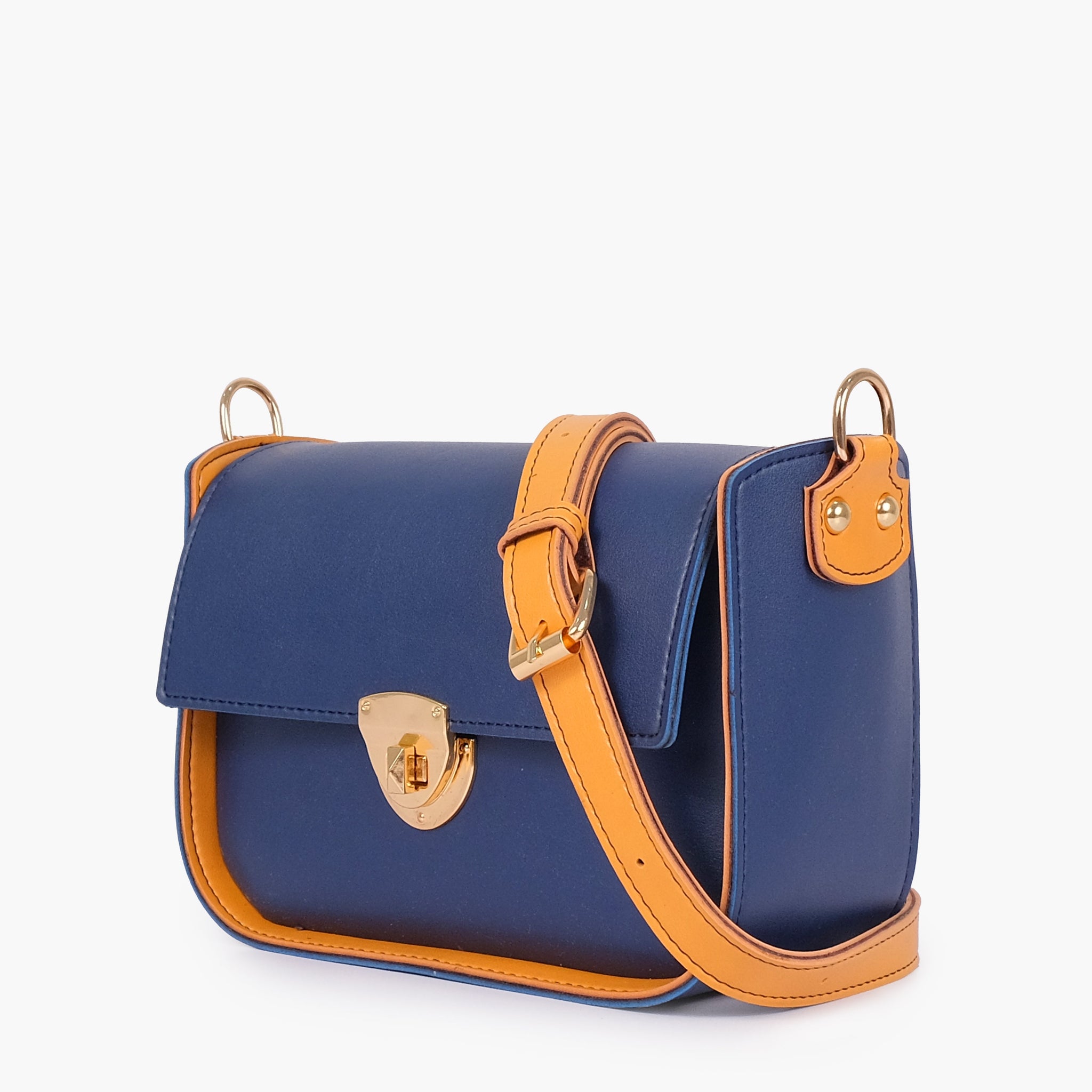 Buy Blue saddle bag with twist lock in Pakistan